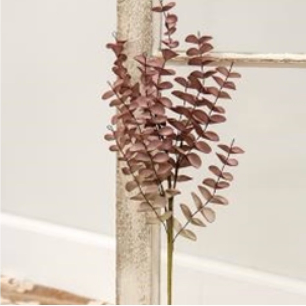 *Burgundy Fall Ombré Eucalyptus Leaf Spray, 22” *One spray*